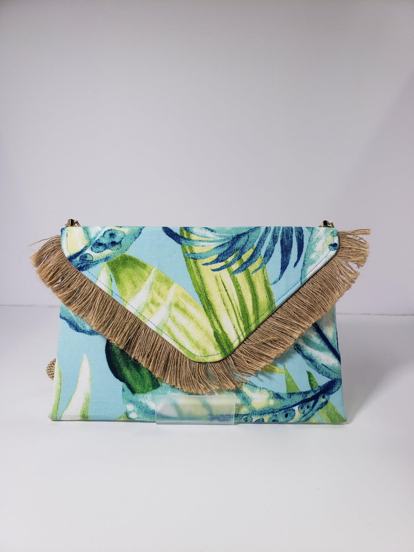 "Beach Don't Kill My Vibe" Envelope Clutch with back zipper compartment