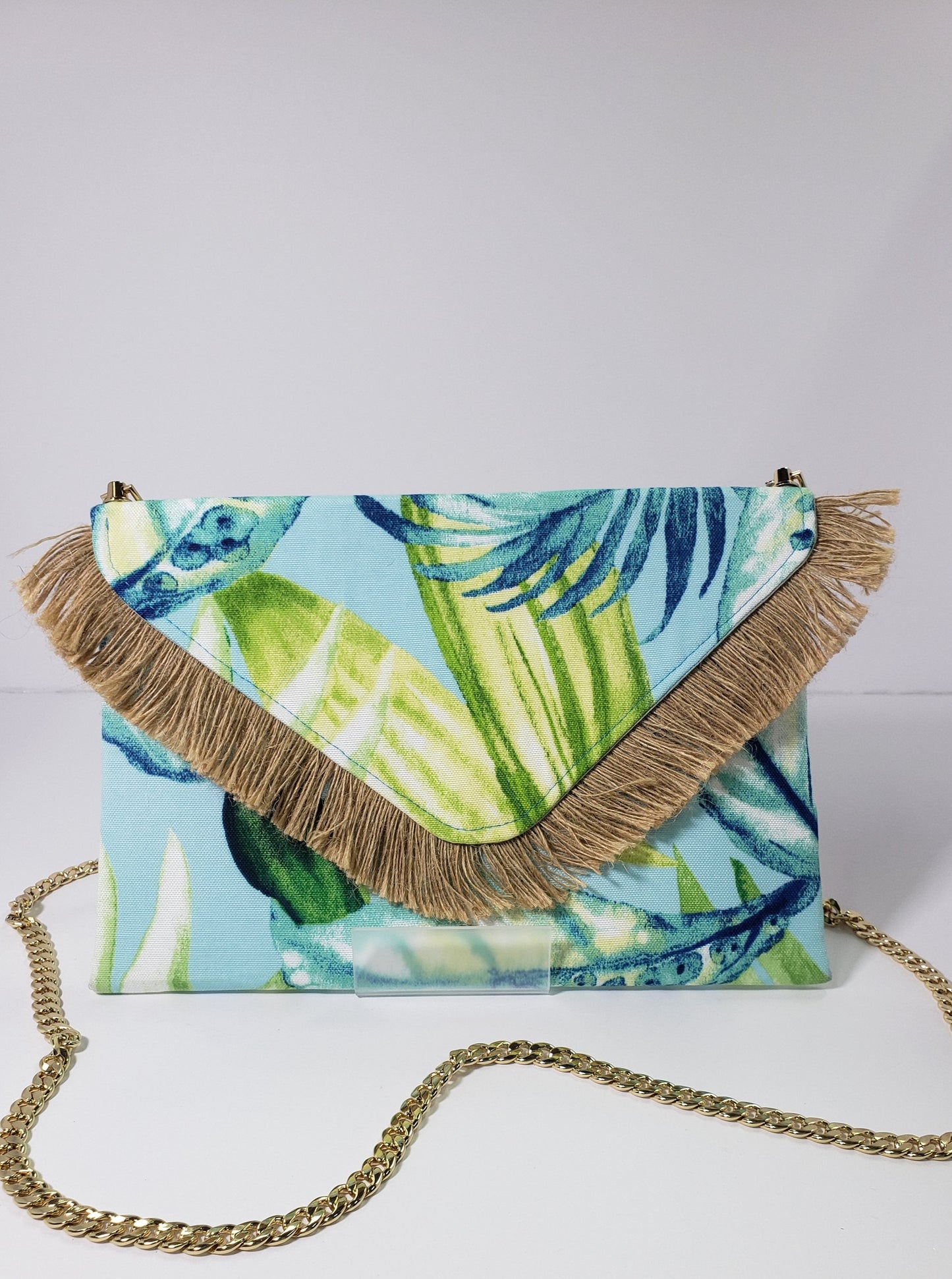 "Beach Don't Kill My Vibe" Envelope Clutch with back zipper compartment