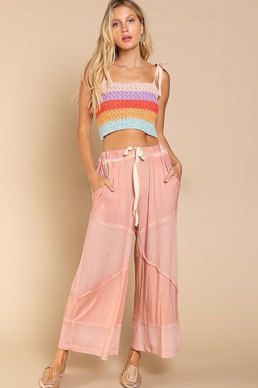 Loose Knit Culotte Pants
