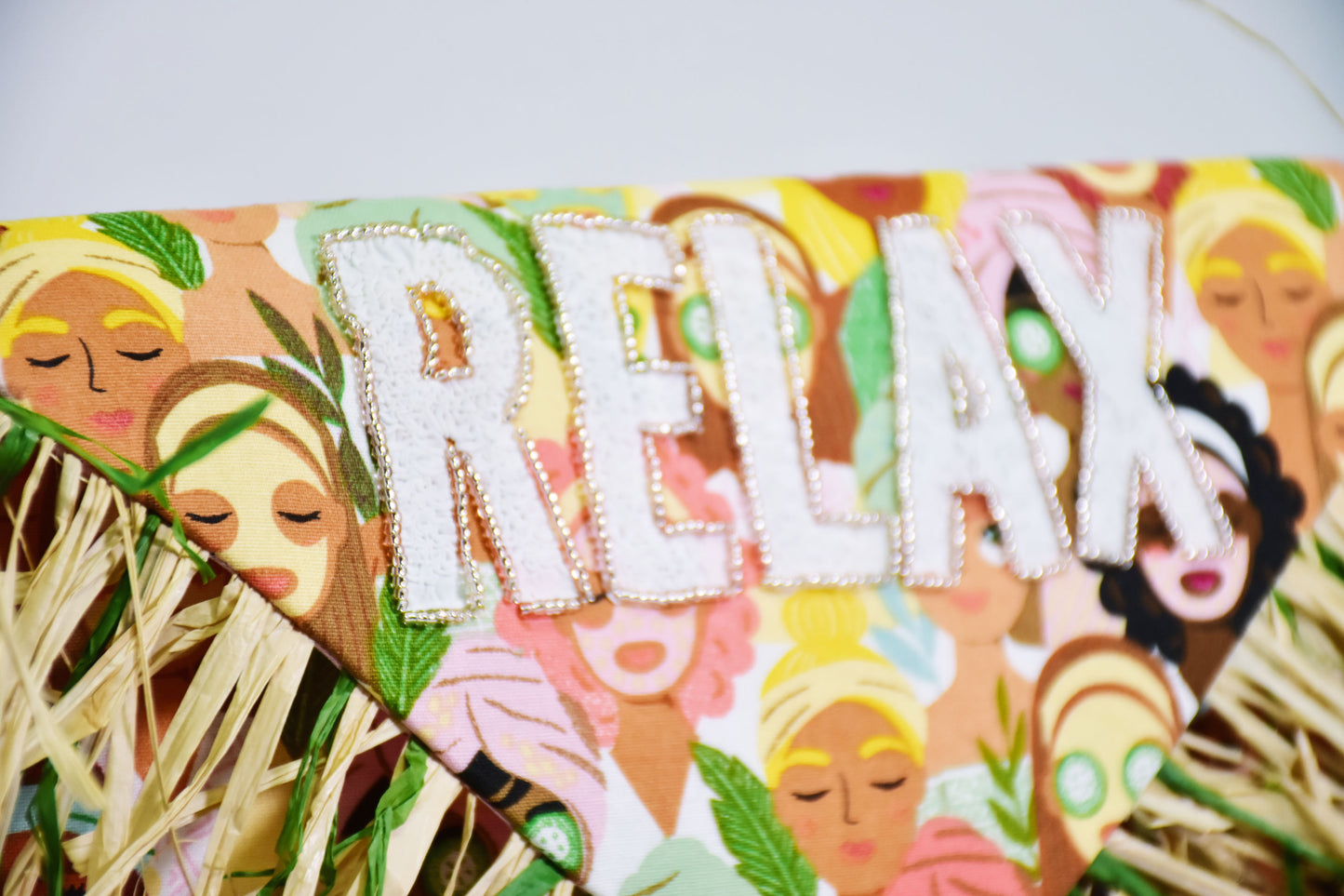 "Relax" Handmade Envelope Clutch - Collar and/or Key Fob Bundle